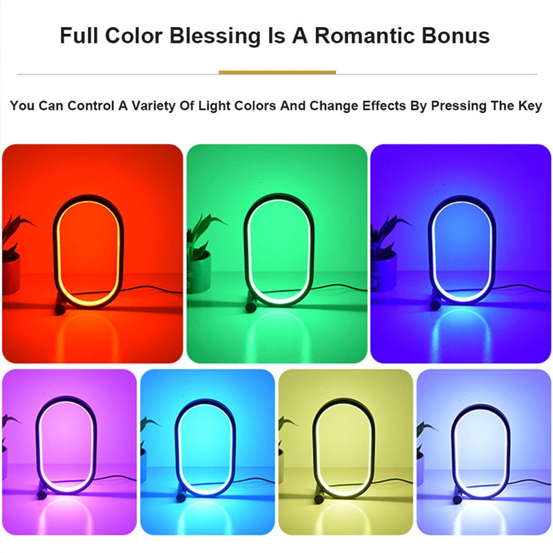 USB Plug-In Lamp Oval Acrylic Lamp Touch Control