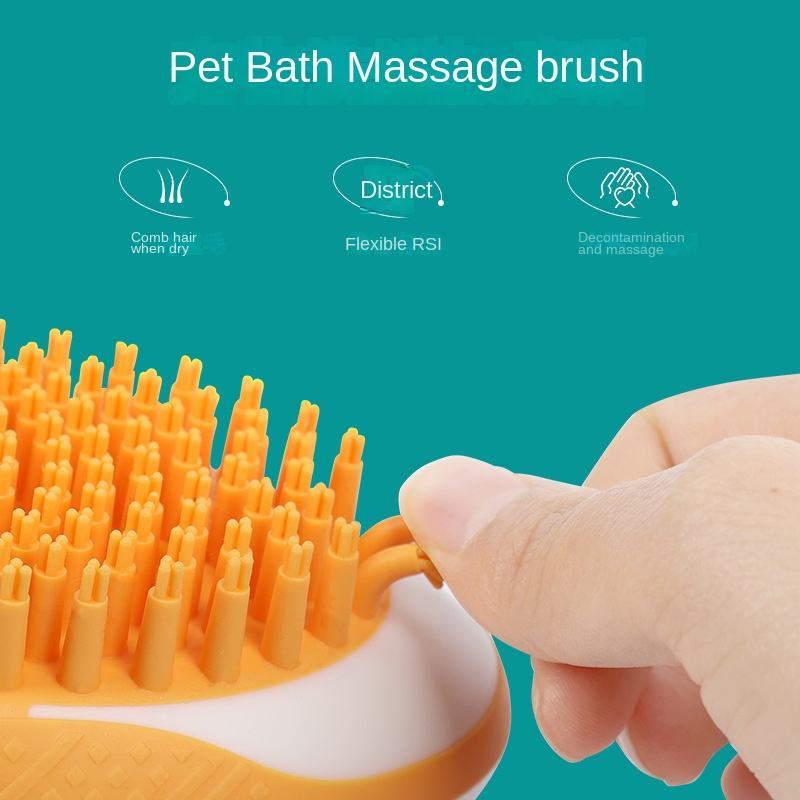 Dog Cat Bath Brush Silicone Pets Shower Hair