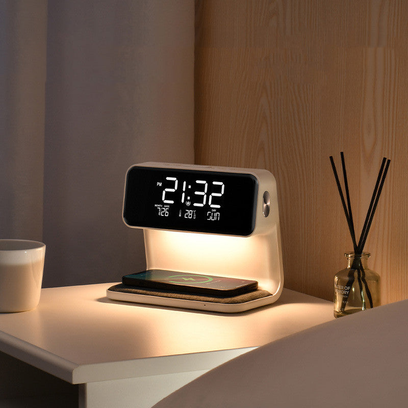 Bedside Lamp Wireless Charging LCD Screen Wireless Phone Charger