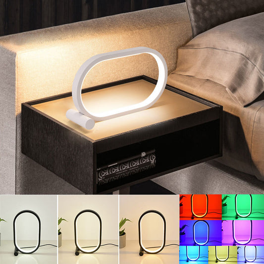 USB Plug-In Lamp Oval Acrylic Lamp Touch Control