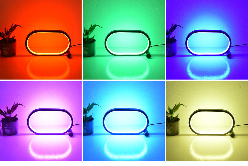 USB Plug-In Lamp Oval Acrylic Lamp Touch Control