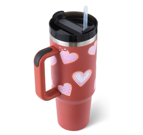 Tumbler With Handle Straw Insulated