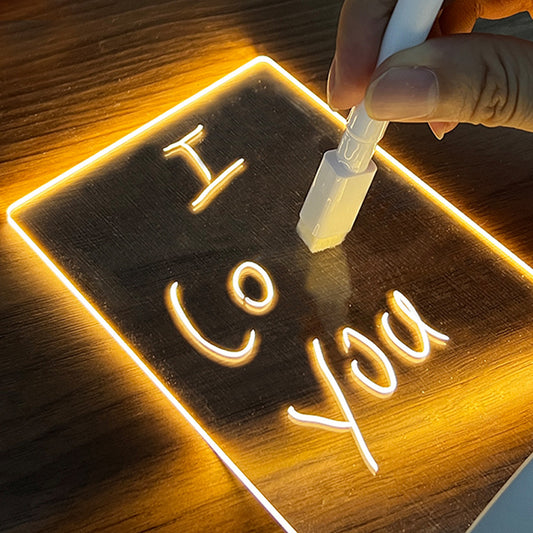 Creative Led Night Light USB Message Board Holiday