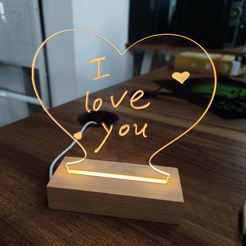 Creative Led Night Light USB Message Board Holiday